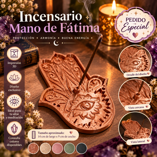 Incensario Mano de Fátima (HAMSA)